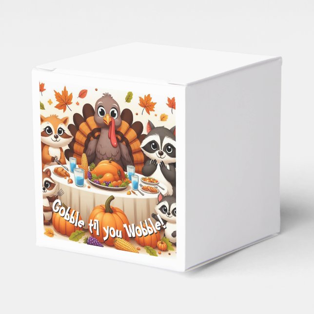 Caja Para Regalos Gobble hasta que tambaleamos (Costado Anverso)