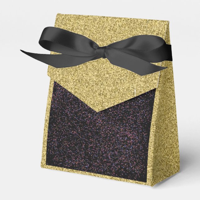 Caja Para Regalos Gold Fleced with Black Speckled Design Favorito Bo (Front Side)