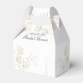 Caja Para Regalos Gold Flower Bridal Shower Favor Box
