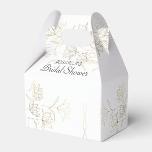 Caja Para Regalos Gold Flower Bridal Shower Favor Box