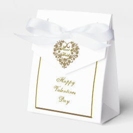 Caja Para Regalos Gold Glitter Flourish Valentine