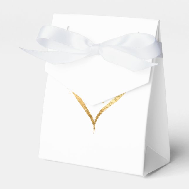 Caja Para Regalos Gold Heart Gracias Boda Bridal (Front Side)