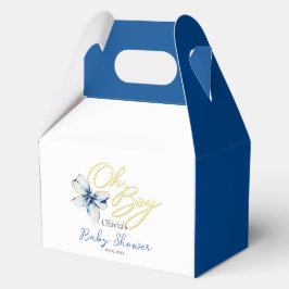 Caja Para Regalos Gold “Oh Boy” Floral Typography Baby Shower