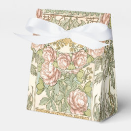 Caja Para Regalos Gold Peonies Vintage Wedding