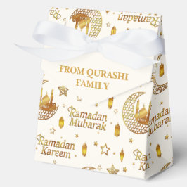 Caja Para Regalos Gold Ramadan Mubarak Pattern with Custom Name