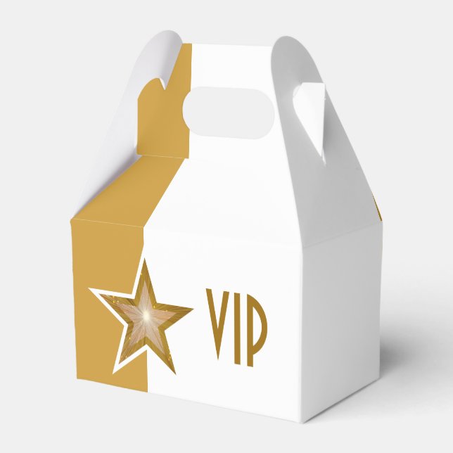Caja Para Regalos Gold Star VIP oro blanco (Front Side)