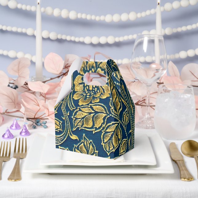 Caja Para Regalos Golden Blossom Elegance Favorito Box (Boda)