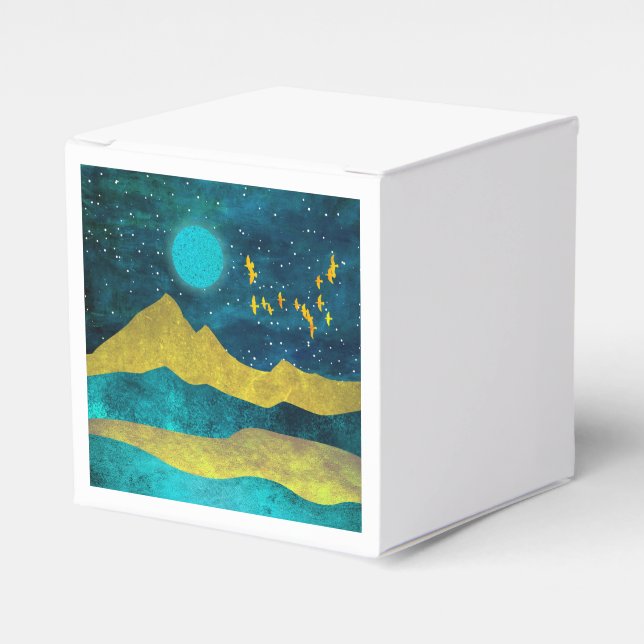 Caja Para Regalos Golden Flock (Costado Anverso)