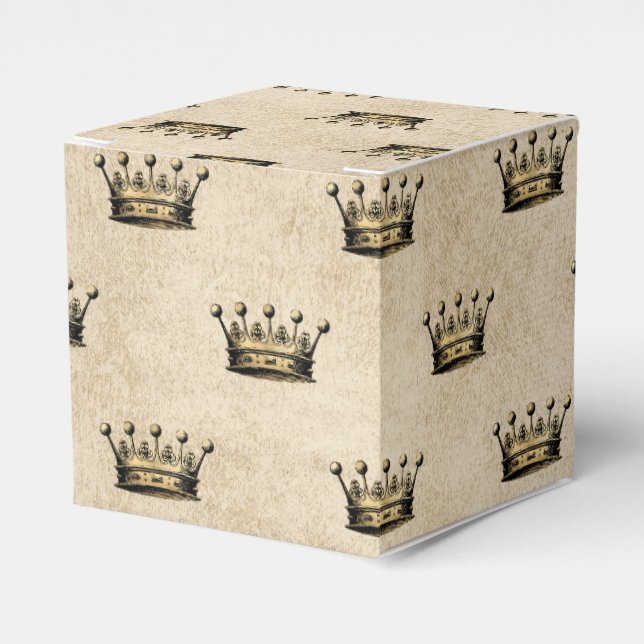 Caja Para Regalos Golden Grunge Regal Crown (Costado Anverso)