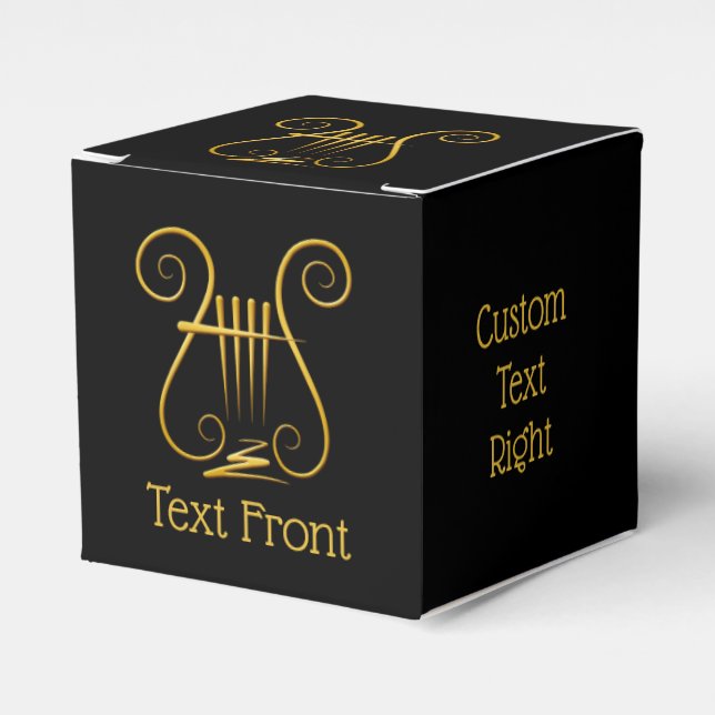 Caja Para Regalos Golden Lyre (Costado Anverso)