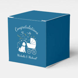 Caja Para Regalos Goldendoodle Dog Baby Shower Boy Blue