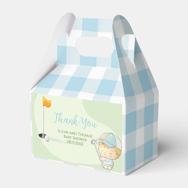 Caja Para Regalos Golf Baby Shower Cute Boy Par-Tee Sports (Front Side)