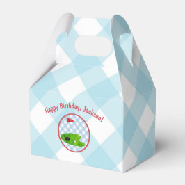 Caja Para Regalos Golf Birthday Plaid Blue Gingham Country Club