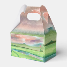 Caja Para Regalos Golf en acuarela