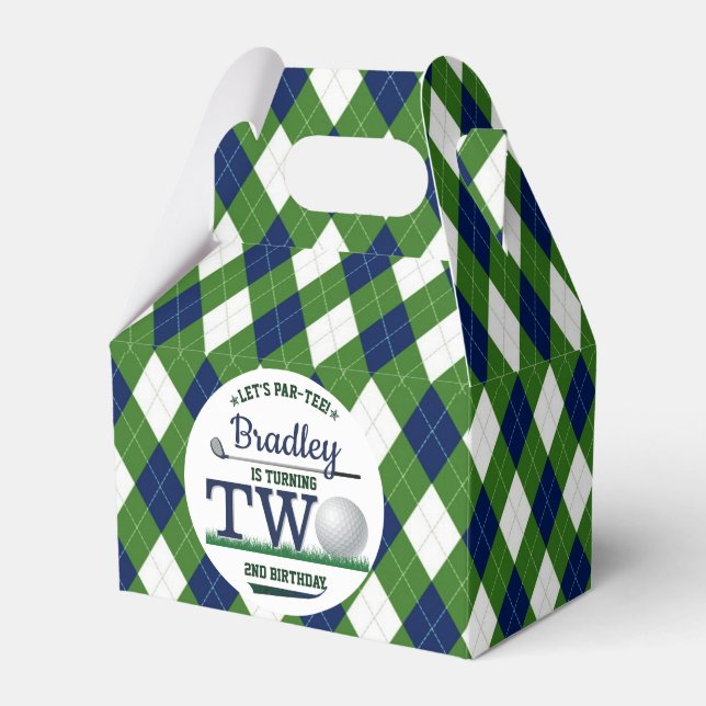 Caja Para Regalos Golf PAR-TEE 2º cumpleaños (Front Side)
