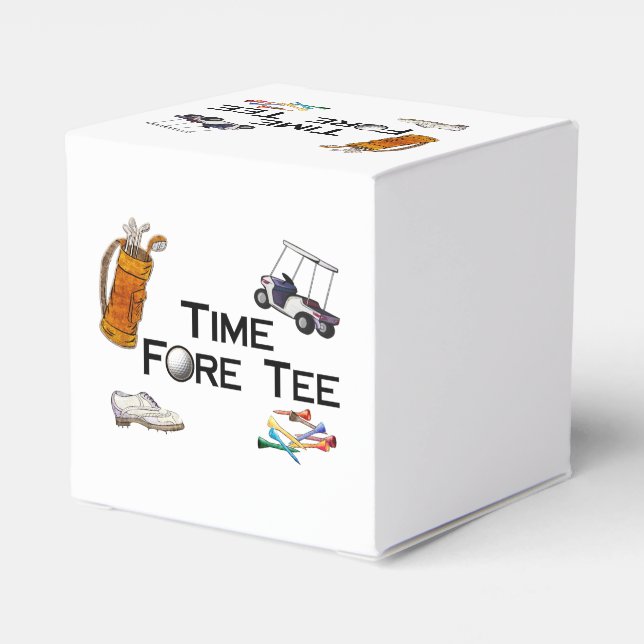 Caja Para Regalos Golf Time Fore Tee (Reverso Costado)