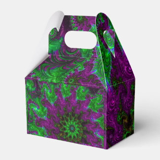 Caja Para Regalos Gorgeo morado y limón fractal