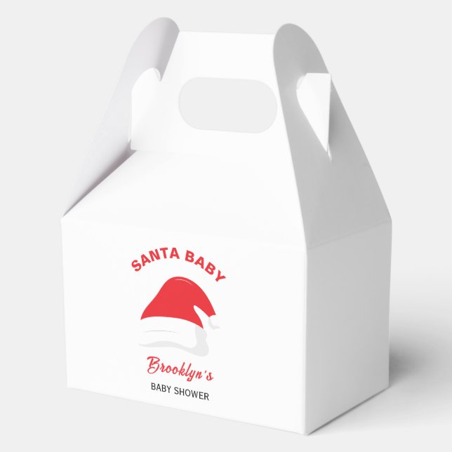Caja Para Regalos Gorra Baby Shower Neutral de Invierno de Santa Beb (Anverso)