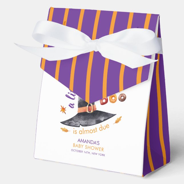 Caja Para Regalos Gorra de la bruja divertida se cae en Baby Shower (Anverso)