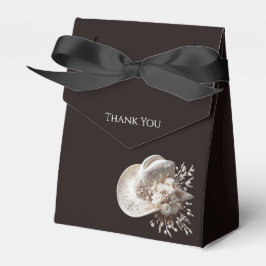 Caja Para Regalos Gorra de vaca blanca con flores