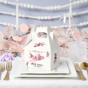 Caja Para Regalos Gorra floral rosa Derby Bridal Shower