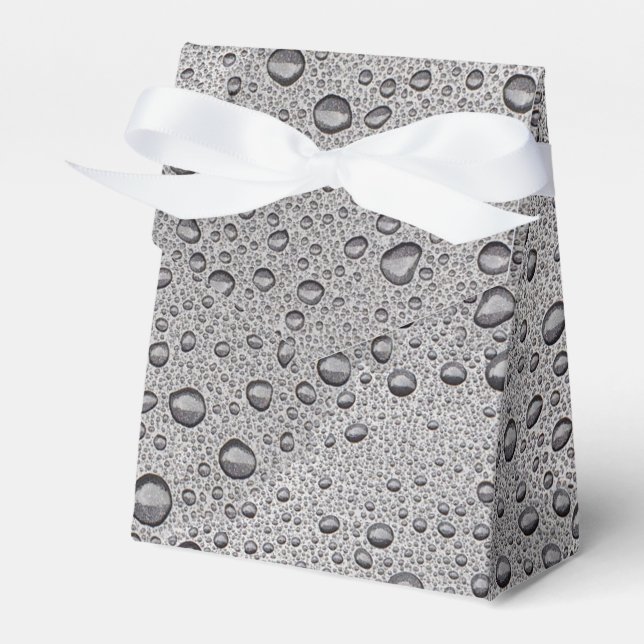 Caja Para Regalos Gotas de agua gris (Front Side)