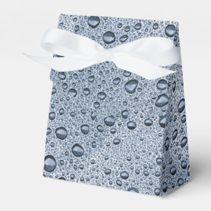 Caja Para Regalos Gotas de agua gris de cañón