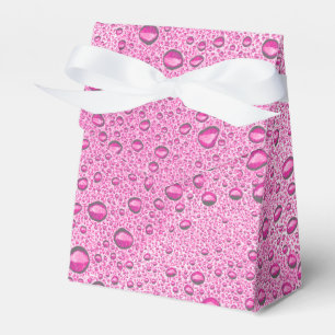 Caja Para Regalos Gotas de agua rosada caliente