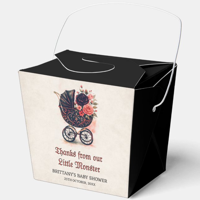 Caja Para Regalos Gothic Stroller Halloween Baby Shower (Anverso)