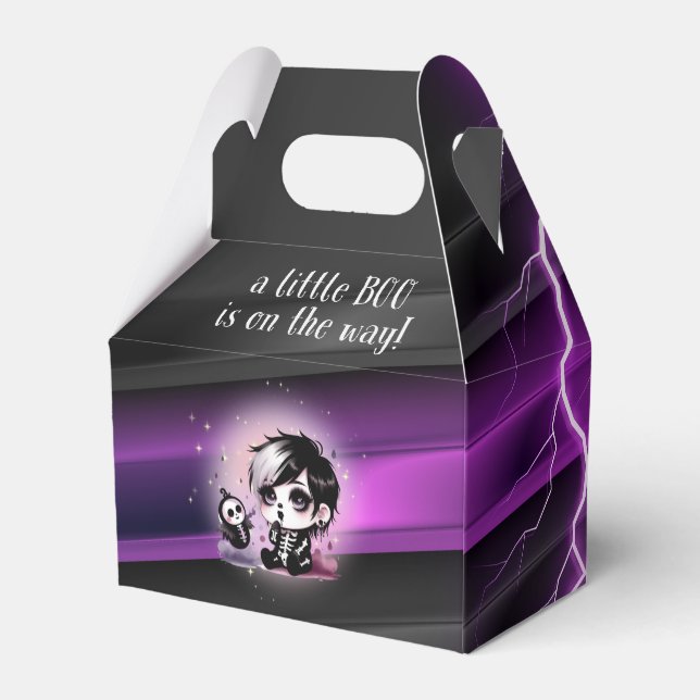 Caja Para Regalos Gótico Niño Fantasma Pequeño Boo en camino (Reverso)