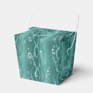 Caja Para Regalos Gotitas de lluvia en metal verde