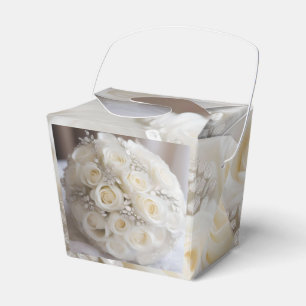 Caja Para Regalos "Gracia Atemporal: Una Topiaria de Rosas Blancas d