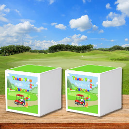 Caja Para Regalos Gracias, 2º cumpleaños, Red Golf Cart Boy
