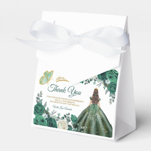 Caja Para Regalos Gracias A La Corona De Quinceañera Vestidos Verdes