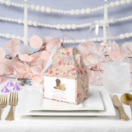 Caja Para Regalos Gracias a todos Cowboy Boot y Bouquet Baby Shower