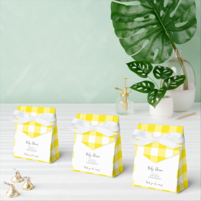 Caja Para Regalos Gracias Baby Shower Amarillo De Búfalo Llanto (Múltiple)