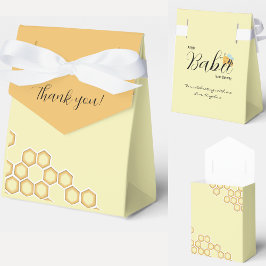 Caja Para Regalos Gracias Baby Shower de abejas amarillas