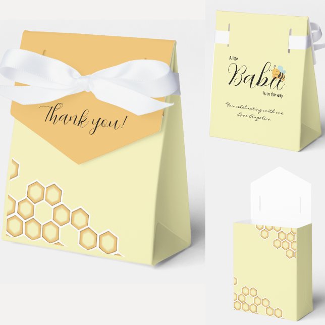 Caja Para Regalos Gracias Baby Shower de abejas amarillas (Subido por el creador)