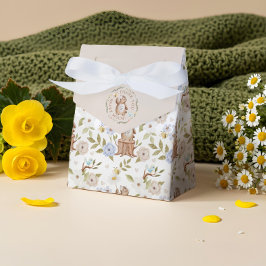 Caja Para Regalos Gracias Beary, Floral De Oso De Woodland De Punto