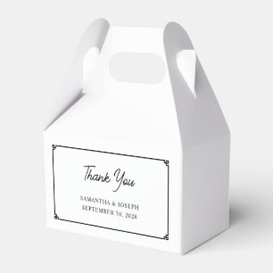 Caja Para Regalos Gracias Boda de la llave griega fina minimalista