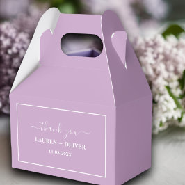 Caja Para Regalos Gracias Boda Minimalista | Lilac Purple