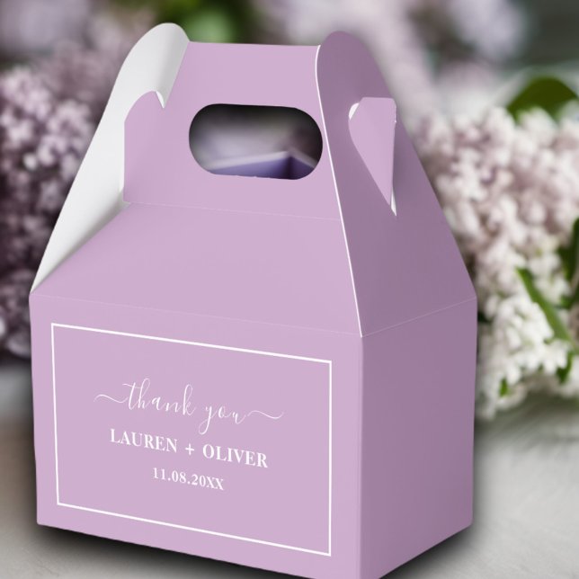 Caja Para Regalos Gracias Boda Minimalista | Lilac Purple (Subido por el creador)