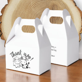 Caja Para Regalos Gracias Boda Temática Vaca