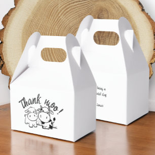 Caja Para Regalos Gracias Boda Temática Vaca