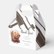 Gracias, Brown Rustic Cub Bear Baby Shower