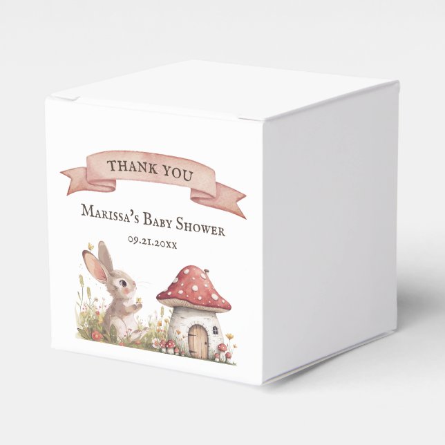 Caja Para Regalos Gracias Bunny Baby Shower Favor Box (Costado Anverso)
