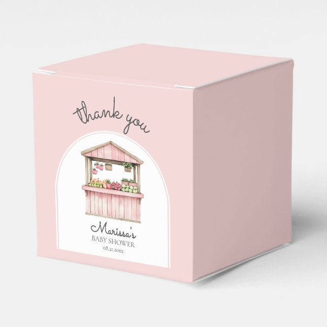 Caja Para Regalos Gracias Campesinos Rosa Comercian Beber Ducha (Costado Anverso)