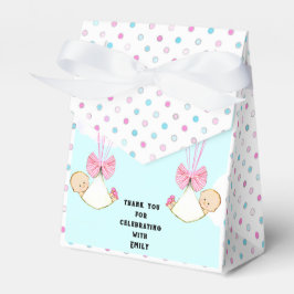 Caja Para Regalos Gracias Chicas de Baby Shower Twins
