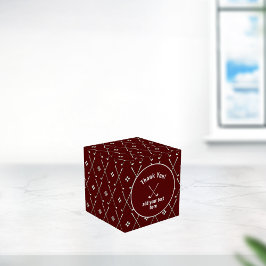 Caja Para Regalos Gracias Color del patrón de vino del club de golf
