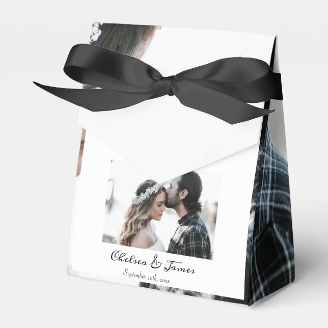 Caja Para Regalos Gracias Elegante Foto De Caligrafía (Front Side)
